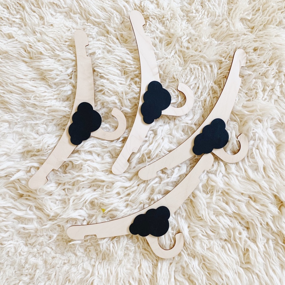 Wooden Cloud Hangers